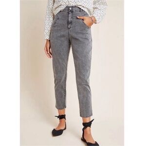 ✨NWT ANTHROPOLOGIE AMADI LINDY High Rise Jean in carbon sz S